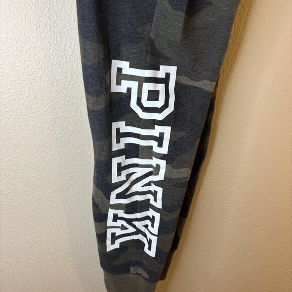 Victoria's Secret PINK Camo Jogger Sweatpants with Logo Size Small #225 - Picture 7 of 9
